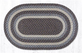 Blue Oval Braided Rug 27"x45"