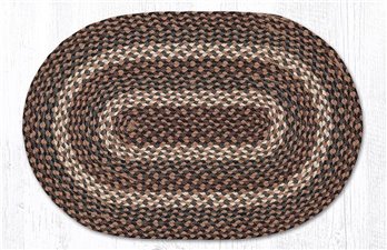 Tan Oval Braided Rug 20"x30"