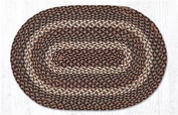 Tan Oval Braided Rug 20"x30"