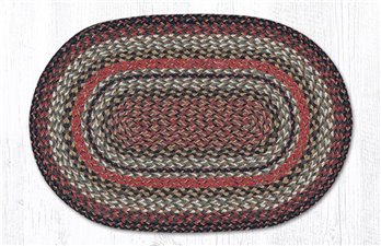 Terracotta Oval Braided Rug 20"x30"