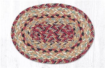 Burgundy Oval Braided Swatch 7.5"x11"