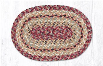 Burgundy Oval Braided Swatch 10"x15"