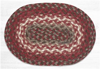 Taupe/Chestnut/Chili Pepper Oval Braided Swatch 10"x15"