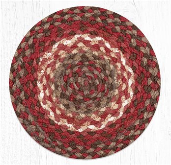 Taupe/Chestnut/Chili Pepper Round Braided Swatch 10"x10"