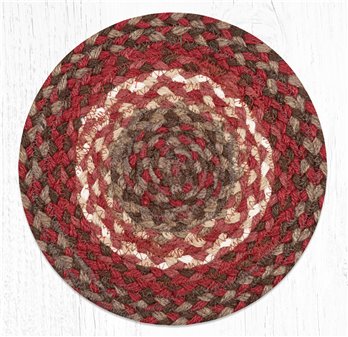 Taupe/Chestnut/Chili Pepper Round Braided Swatch 10"x10"