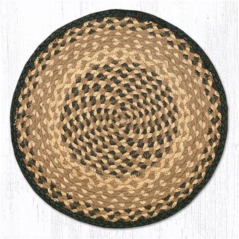 Chocolate/Natural Jute Braided Chair Pad 15.5"x15.5"