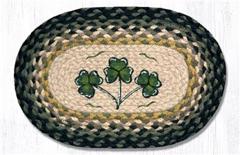 Shamrock Printed Oval Braided Swatch 10"x15"