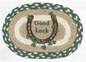 Celtic Luck Printed Oval Braided Swatch 7.5"x11"