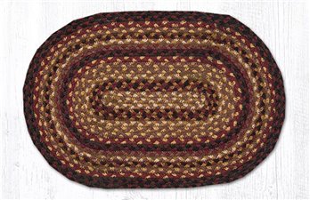 Black Cherry/Chocolate/Cream Oval Braided Swatch 10"x15"