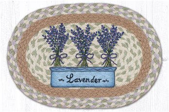 Lavender Printed Oval Braided Swatch 10"x15"