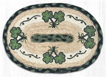 Shamrock Printed Oval Braided Swatch 7.5"x11"