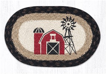 Windmill Printed Oval Braided Swatch 7.5"x11"