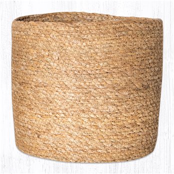 Natural Sedge Grass Braided Basket 7.5"x8"