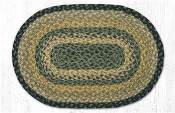 Black/Mustard/Cream Oval Braided Swatch 10"x15"