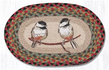 Chickadee Printed Oval Braided Swatch 10"x15"