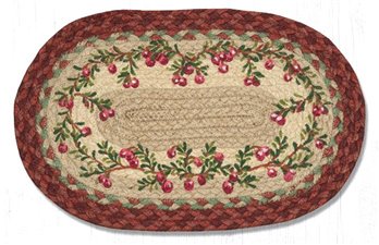 Cranberries Printed Oval Braided Swatch 10"x15"