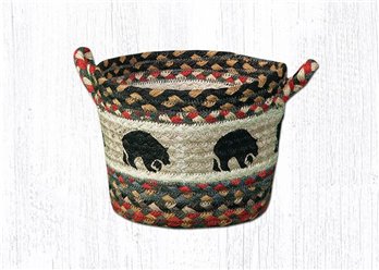 Black Bears Printed Braided Utility Basket 13"x9"