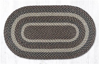 Tan Oval Braided Rug 27"x45"