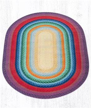 Rainbow 1 Oval Braided Rug 4'x6'