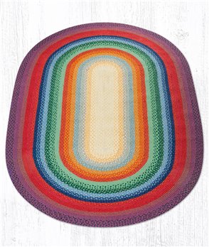 Rainbow 1 Oval Braided Rug 5'x8'