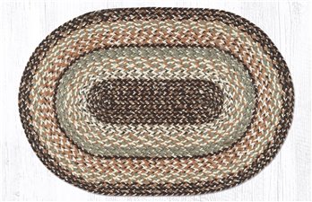 Sandstone Sage Oval Braided Rug 20"x30"