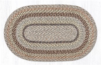 Sandstone Sage Oval Braided Rug 27"x45"