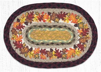 Autumn Printed Oval Braided Swatch 10"x15"