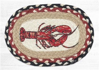 Fresh Lobster Printed Oval Braided Swatch 7.5"x11"