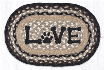 Love Pet Printed Oval Braided Swatch 10"x15"