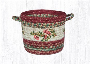 Cranberries Printed Braided Utility Basket 13"x9"