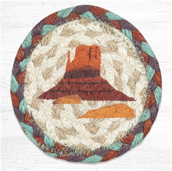 Butte Printed Braided Coaster 5"x5" Set of 4
