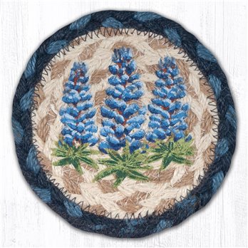 Bluebonnets Printed Braided Coaster 5"x5" Set of 4