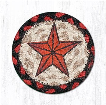 Barn Star Printed Braided Coaster 5"x5" Set of 4