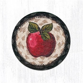 Apple Printed Braided Coaster 5"x5" Set of 4