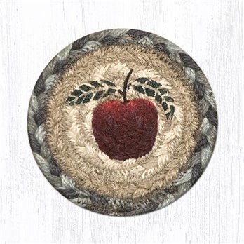 Apple Printed Braided Coaster 5"x5" Set of 4