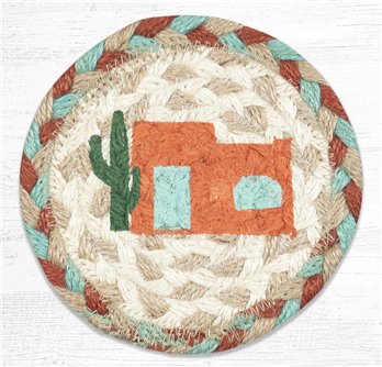 Adobe Home Printed Braided Coaster 5"x5" Set of 4