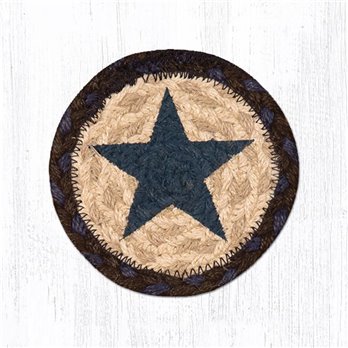 Blue Star Printed Braided Coaster 5"x5" Set of 4