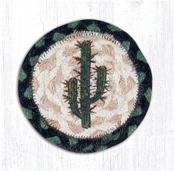 Saguaro Printed Braided Coaster 5"x5" Set of 4