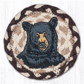 Bear Printed Braided Coaster 5"x5" Set of 4