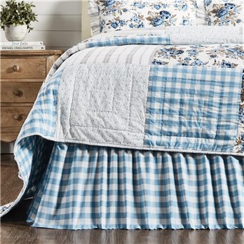 Annie Buffalo Blue Check King Bed Skirt 78x80x16
