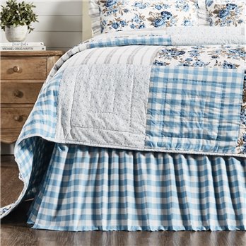 Annie Buffalo Blue Check Twin Bed Skirt 39x76x16