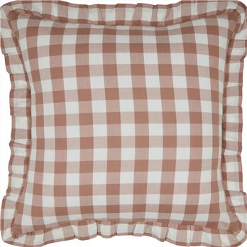 Annie Buffalo Portabella Check Ruffled Fabric Pillow 18x18