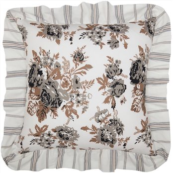 Annie Portabella Floral Ruffled Pillow 18x18