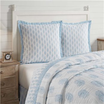 Avani Blue Fabric Euro Sham 26x26