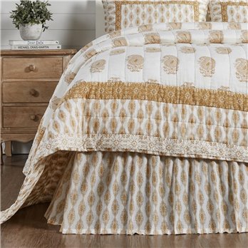 Avani Gold King Bed Skirt 78x80x16