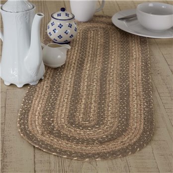 Cobblestone Jute Oval Runner 13x36