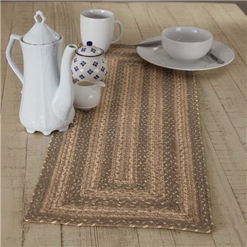 Cobblestone Jute Rect Runner 13x36