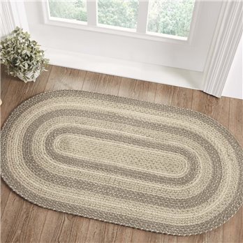 Cobblestone Jute Rug Oval w/ Pad 27x48