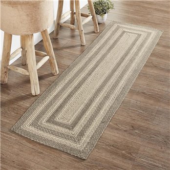 Cobblestone Jute Rug/Runner Rect w/ Pad 22x72