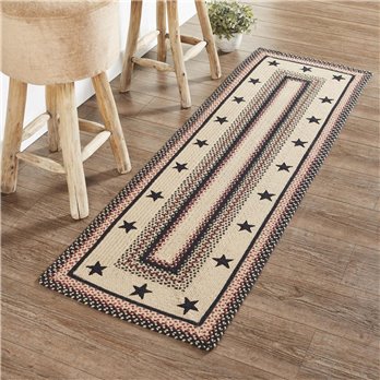 Colonial Star Jute Rug/Runner Rect w/ Pad 22x72